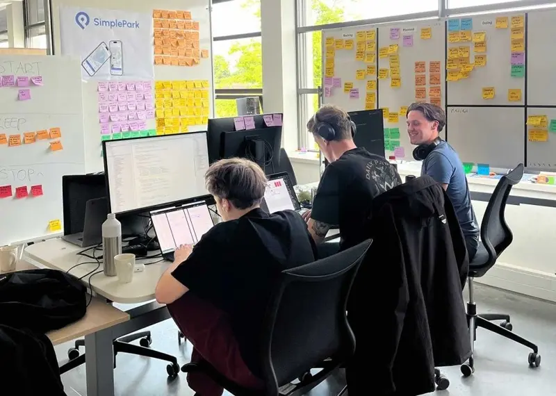 Het SimplePark-team aan het werk